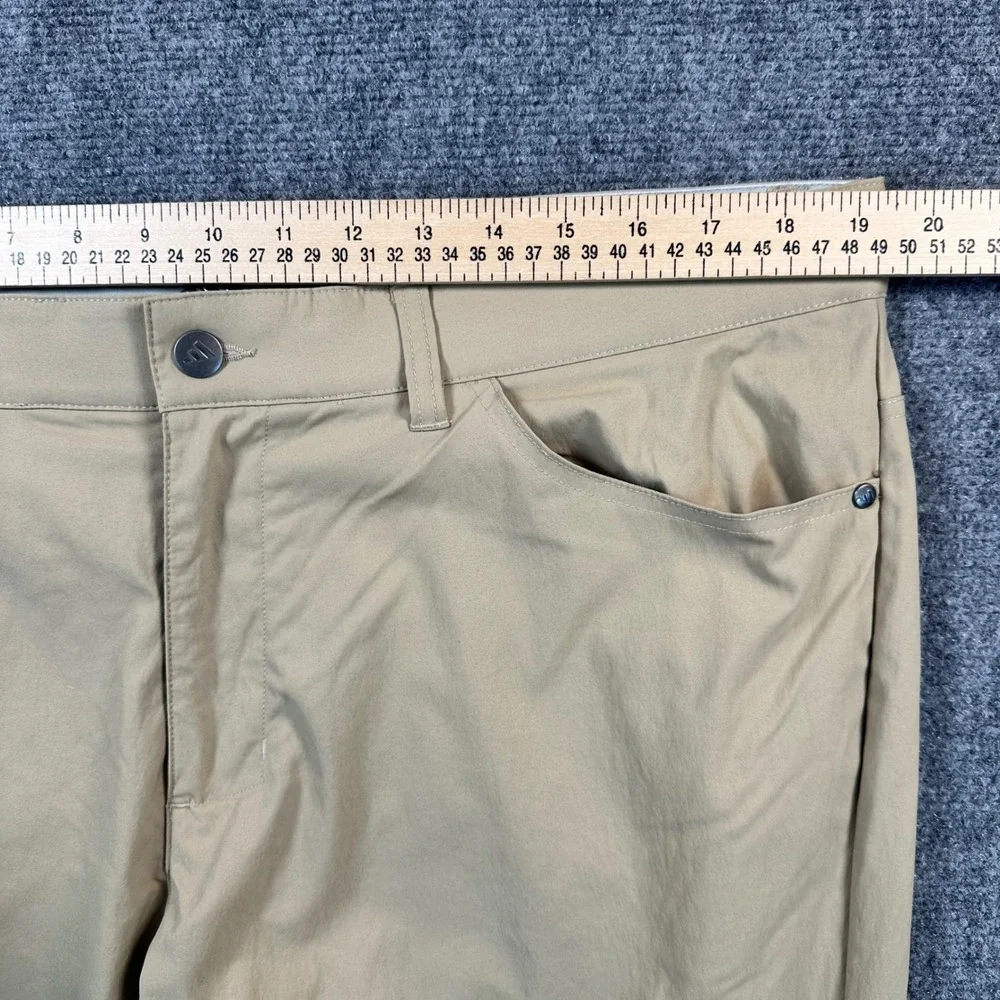 Adidas Men's 38x32 Tan Khaki Ultimate Flat Front Straight Leg Golf Pants Stretch - Picture 8 of 11
